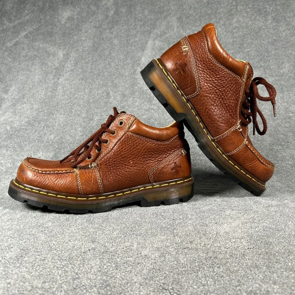 VTG Dr. Martens Chukka Boot 11525 Brown Pebbled Leather Moc Toe Men 10 Women 11